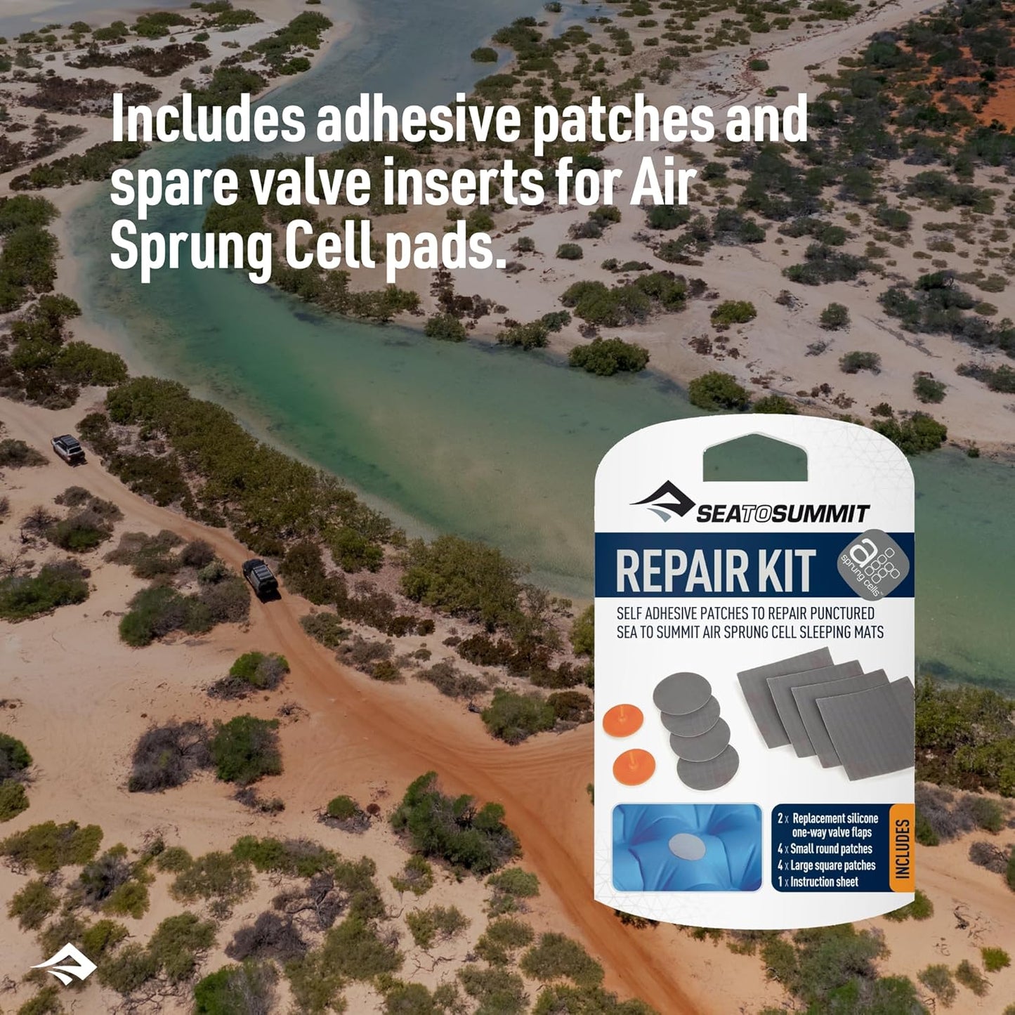 Sea to Summit Air Mattress Repair Kit - 2-Pack for Quick Fixes & Patching
