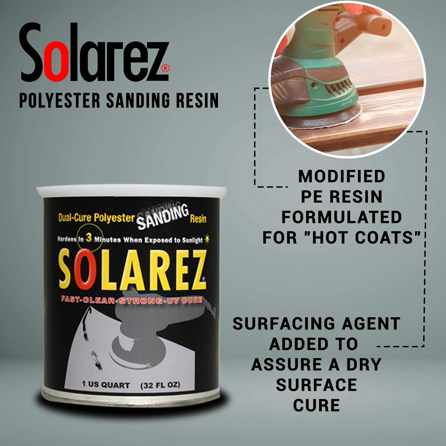 SOLAREZ Artisan Epoxy Resin Kit - Clear, UV-Resistant, 16 oz for Crafts & Repairs