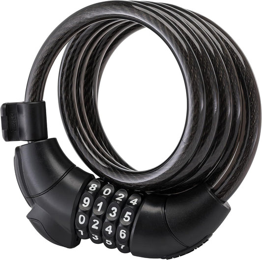Schwinn 6ft Bike Lock Cable - Durable Steel, Anti-Theft Protection, Vinyl Cover