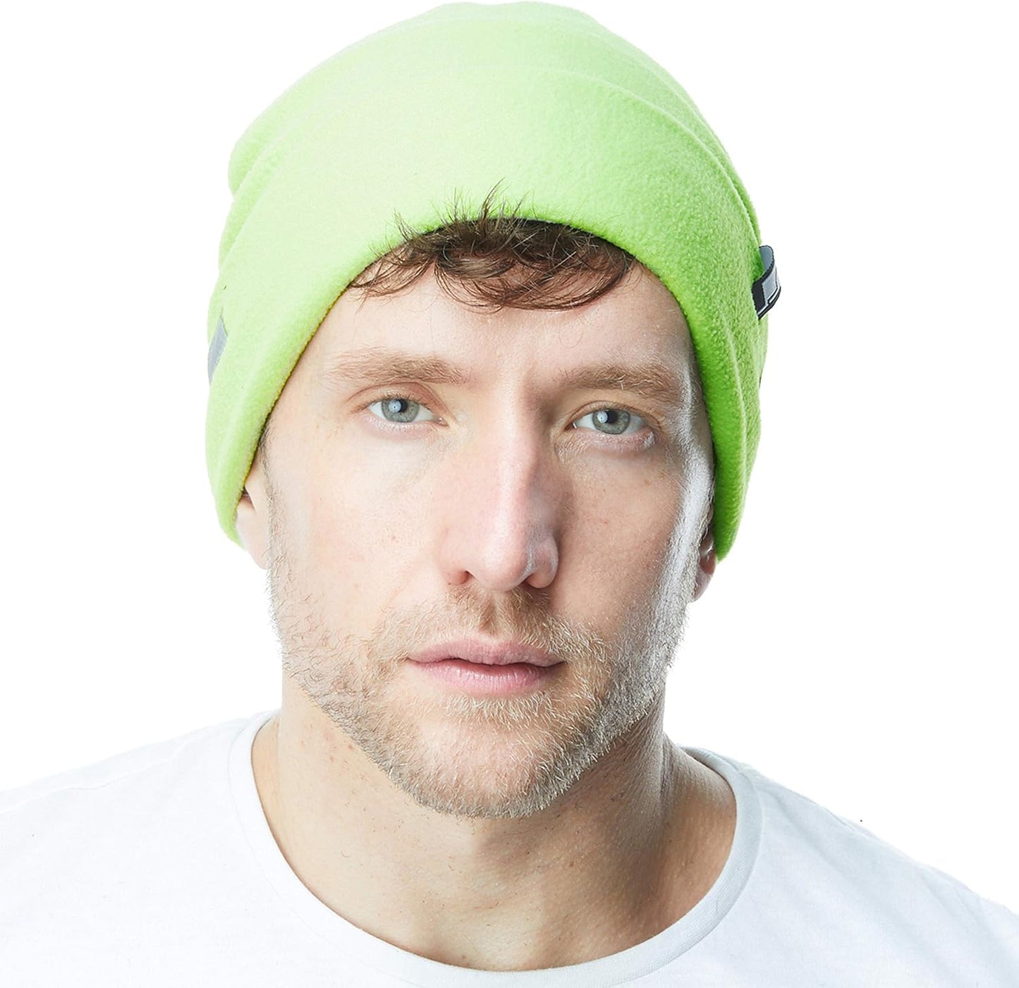 The Hat Depot Fleece Winter Functional Beanie Hat Cold Weather-Reflective Safety for Everyone Performance Stretch