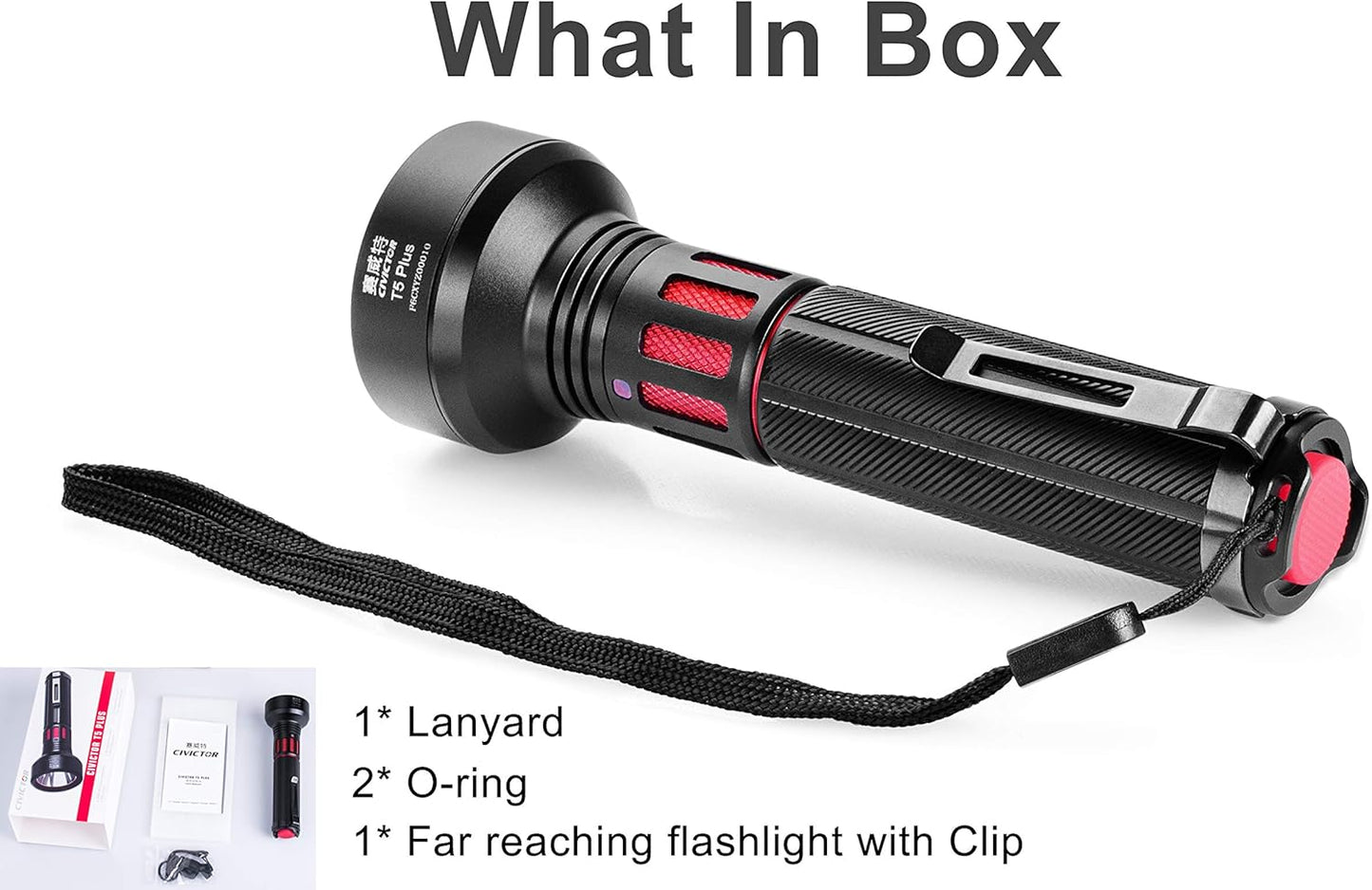 Super Bright Flashlight Tactical Military Grade 365m Ultra High Beam Pocket Waterproof IP68 Small LED Flashlight CR123A Battery Power 900 Lumens Mini Police EDC survival Camping Torch Light Gear