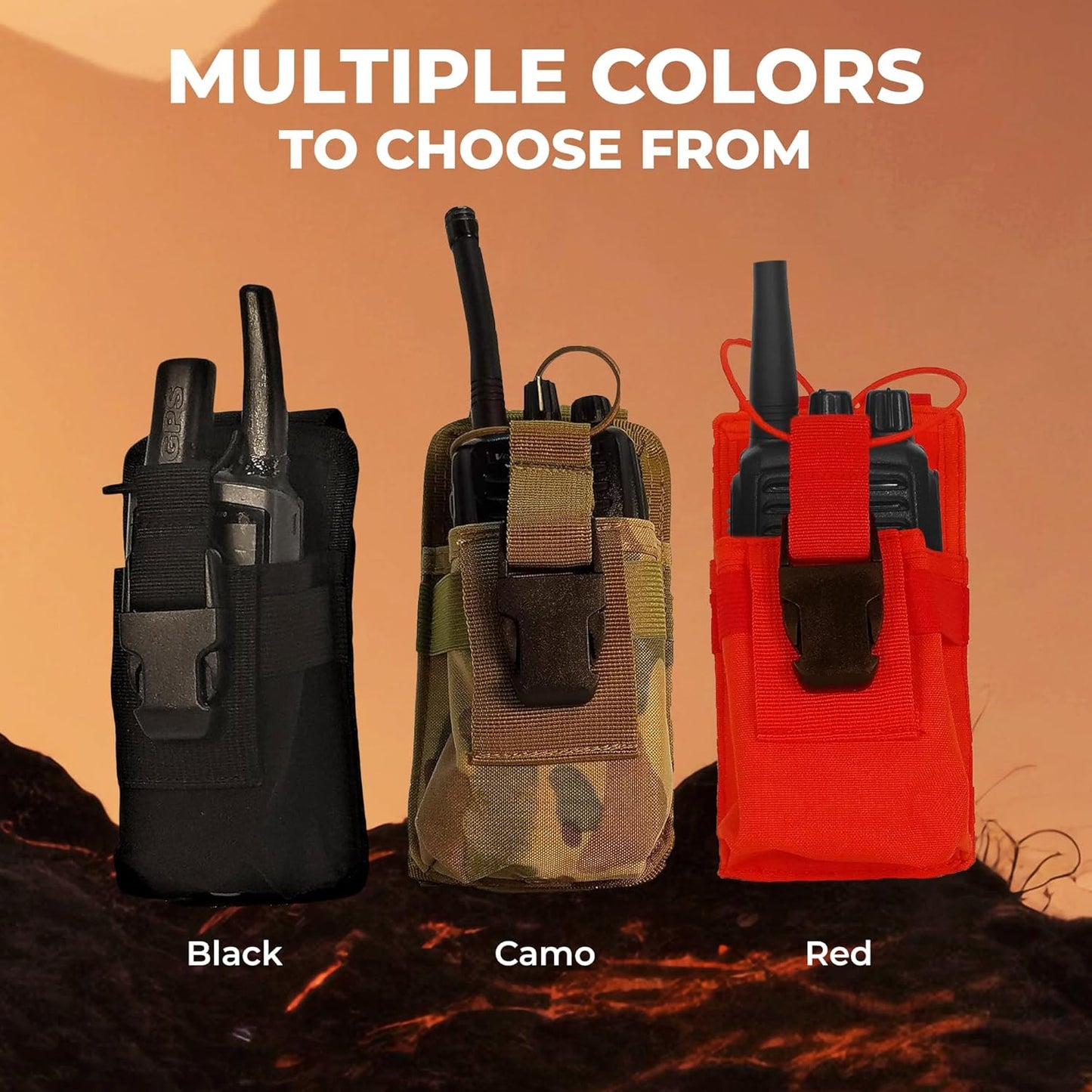 StrapPack Clip-On Pouch for Radio & GPS, Backpack Attachment for Hunters, First Responders, Public Safety, Hikers and Travelers