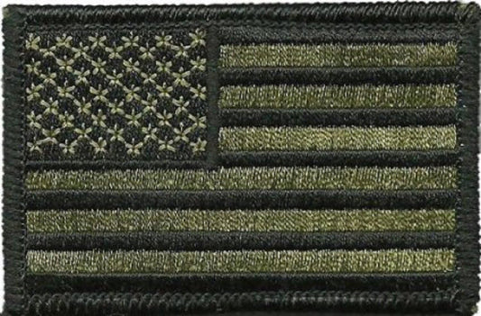 Olive Drab Tactical USA Flag Patch 2"x3" - Ranger Return RR-TACT-USAF-00OD
