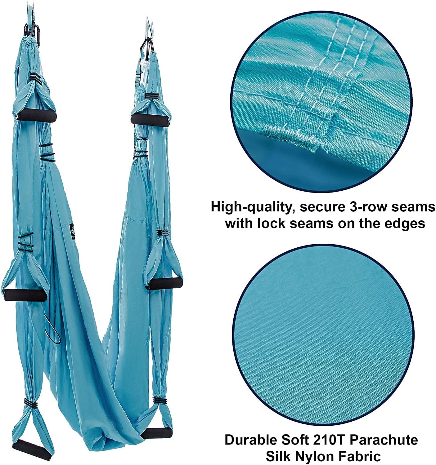 Aerial Yoga Swing Set - Hammock Hanging Swing - Sling Inversion Fly Kit - Antigravity Yoga Sling - Suspension Trapeze