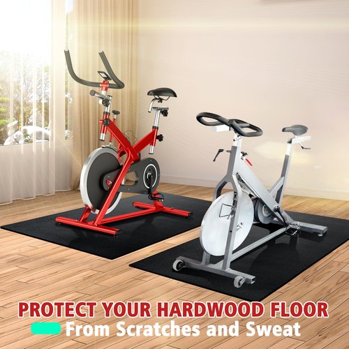 Peloton Bike Mat | 6mm Thickness, 36" x 72" Exercise Bike Mat/Treadmill Mat for Hardwood Floors or Carpet, Non-Slip Sweat-Proof Exercise Equipment Mat for Bike Trainer/Stationary Spin Bike