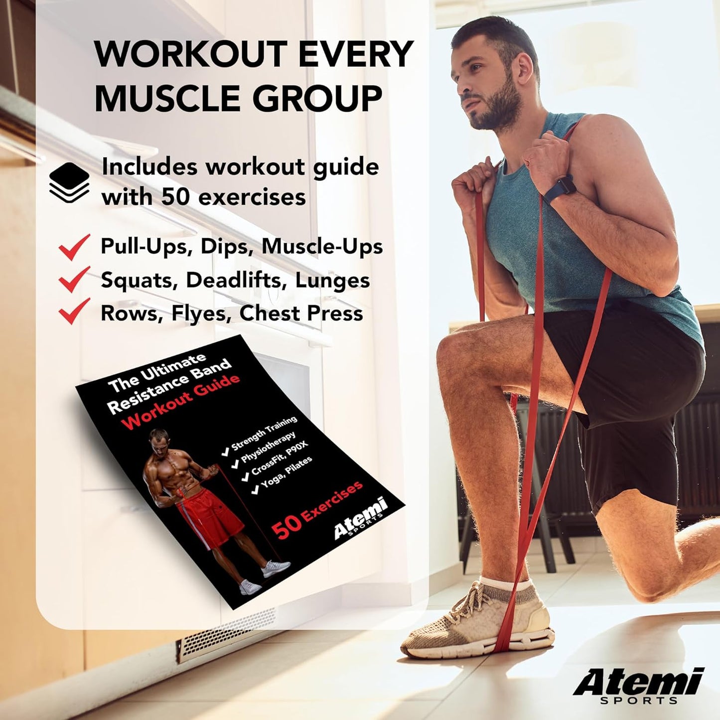 Exercise Bands for Working Out | Long Resistance Pull Up Bands for Men & Women | Workout Resistance Loop | Gym Elastic Band for Workouts, Calisthenics, Crossfit and Physiotherapy