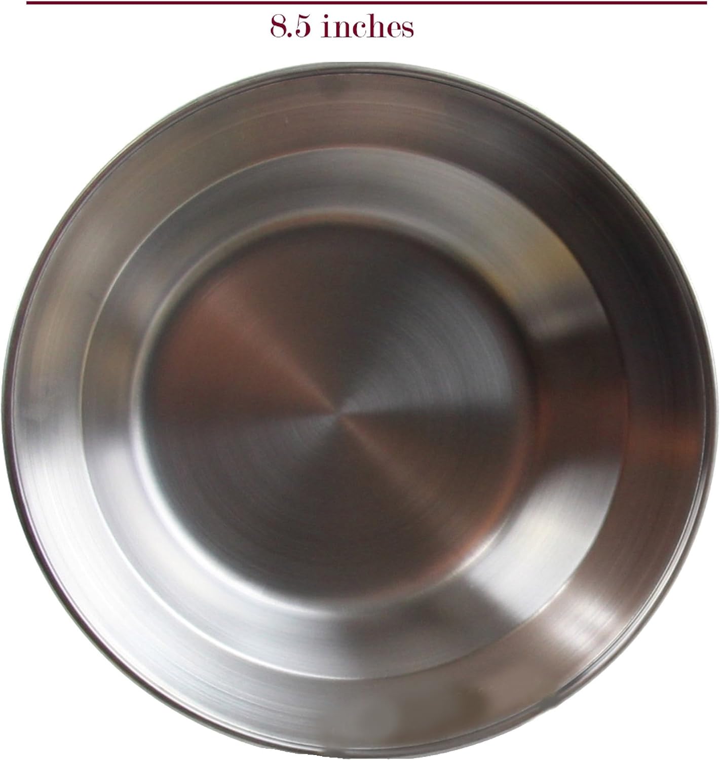 Stainless Steel Plate Set - 8.5 inch Ultra-Portable Dinnerware Set BPA Free Plates for Outdoor Camping | Hiking | Picnic | BBQ | Beach