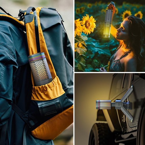 Riickee Camping Lantern Rechargeable, Telescoping-Camping-Lights, 10500mAh Capacity Battery Powered,Outdoor-Lantern for Hiking/Adventure/Power Outages, IPX7 Water Resistant(Dark Grey)