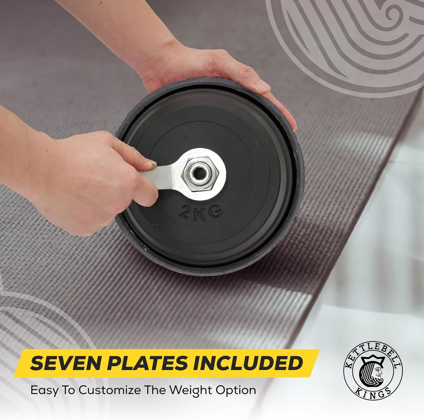 Adjustable Kettlebell Set 26-70 lb - Strength Training with Secure Lock & Durable Steel