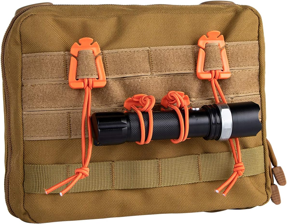 IronSeals 10 Pack Triangle Shape Tactical Gear Clip Backpack Webbing Attachments for 1 inch Molle Webbing