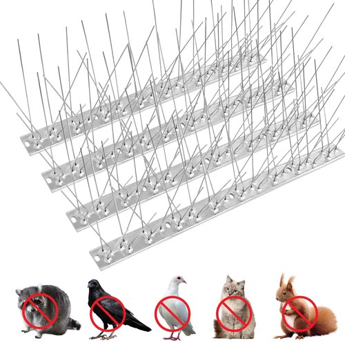 Blocking Little Robin,Easy Installation Bird Deterrent Spikes Use for Balcony Courtyard Outdoor Roof (16.4Feet/300sets spines)
