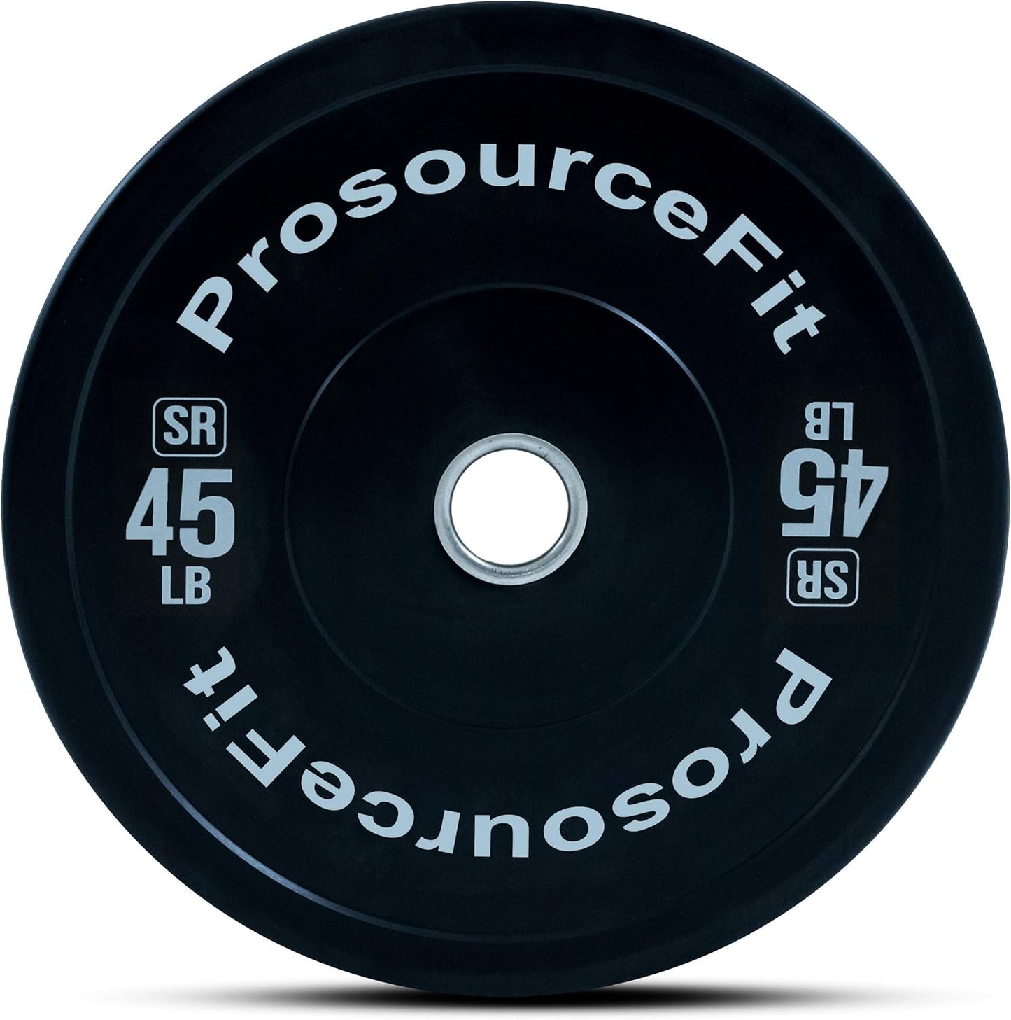 ProsourceFit Solid Rubber Bumper Plates (Sold Individually) with Steel Insert, 25lb, Power Lifting, Strength Training