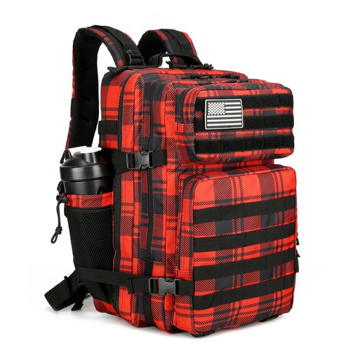 Lovelinks21 Military Tactical Backpack 35L Backpacks Tactical Travel Assault pack Hiking Rucksack Outdoor Camping Hiking daypacks (Red box)