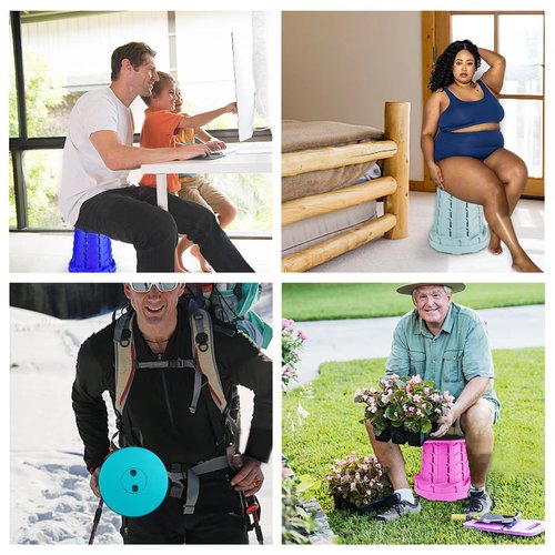 ZTMT Portable & Lightweight Foldable Camping Chair for Adults, Heavy Duty Folding Stool with Adjustable Shoulder Strap, Perfect for Picnic, Beach, Backyard, and Sporting Events, Max Weight 400lbs