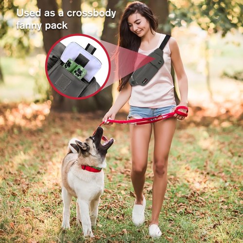 MAXTOP Large Crossbody Fanny Packs for Men Women with Headphone Jack and 5-Zipper Pockets Adjustable running belt for Outdoors Yoga Traveling Casual Running Hiking