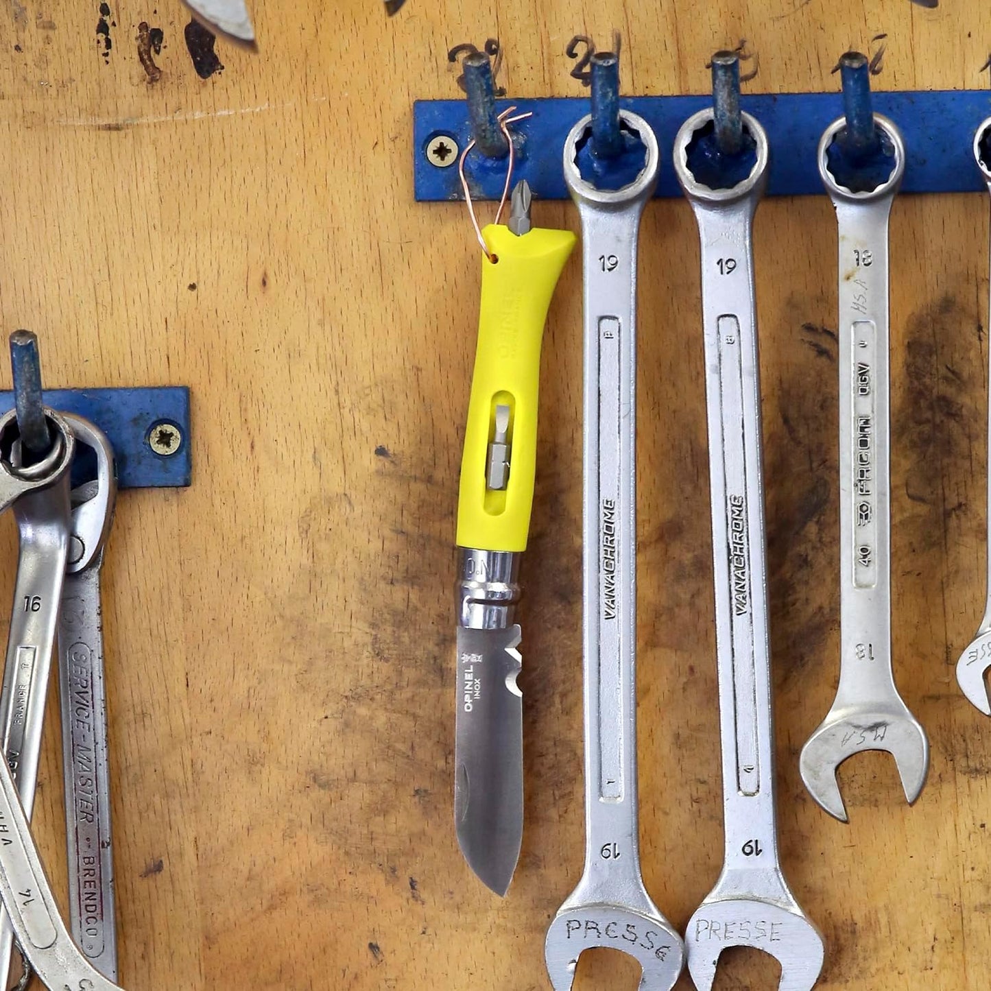 Opinel No.09 DIY - Stainless Steel Folding Pocket Knife and Multi-Tool, Wire Stripper, Screwdriver, Made in France