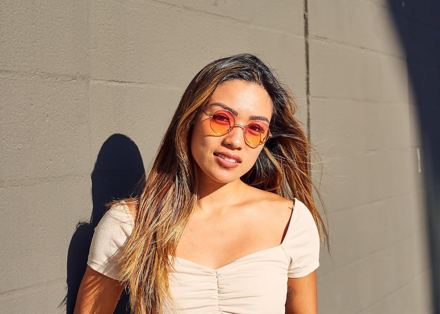 OWL Round Sunglasses Metal Frame Hippie Sunglasses UV400 Polycarbonate Circle Lens John Lennon Sunglasses for Men Women