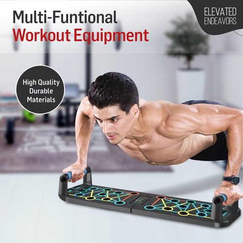 Elevated Foldable Push Up Board for Men & Women– Portable 9 in 1 Multi-Functional Push Ups Bars Push Up Handles for Floor for Men, Home Workout Equipment for at Home Exercise- Fitness Accessories