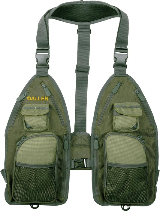 Allen Company Ultra-Light Gallatin Strap Pack Fishing Vest, Fits up to 4 Tackle/Fly Boxes, 14 Accessory Pockets