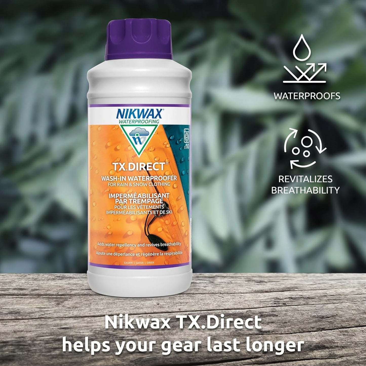 Nikwax TX.Direct Spray-On Waterproofing, 500ml, High Performance Waterproofing Renewal Treatment Restores DWR Water Repellency in Jackets, Outerwear, Rain, Ski and Snow Gear