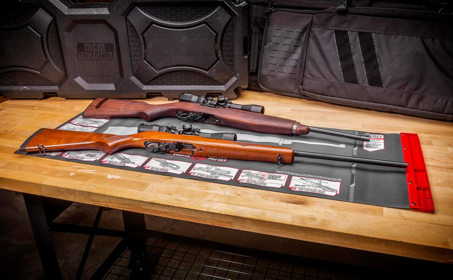 Real Avid 10/22 Smart Mat – 43×16" Oil‑Resistant Cleaning Mat with Magnetic Parts Tray & Takedown Diagram - No‑Slip, Shock‑Absorbing Work Surface Designed for Ruger 10/22 Maintenance