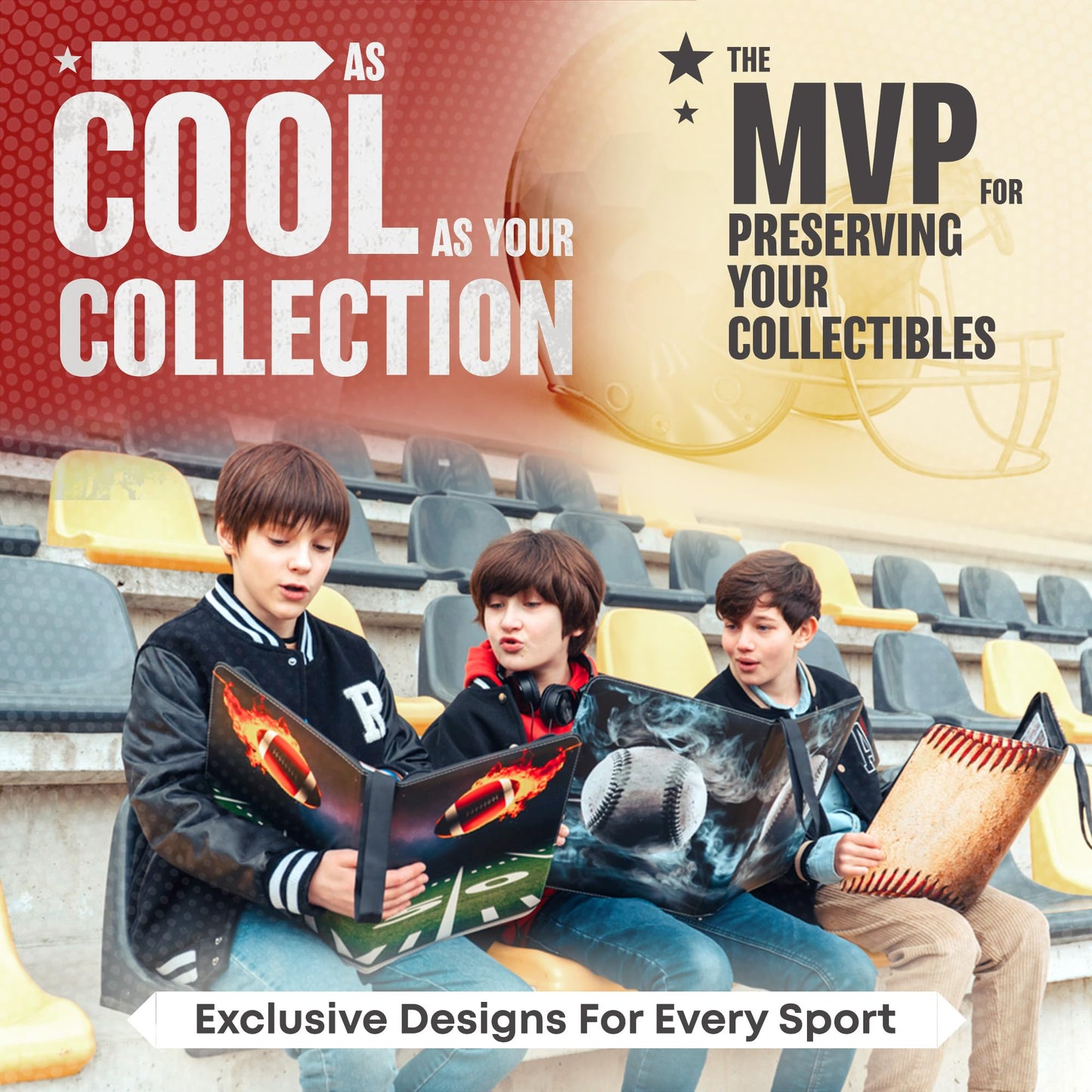 FARILIS Football Card Binder with 900 Pockets, The Ultimate Football Card Holder Includes 50 Page Storage Sleeves to Organize and Protect Your Sports Cards Like a Pro