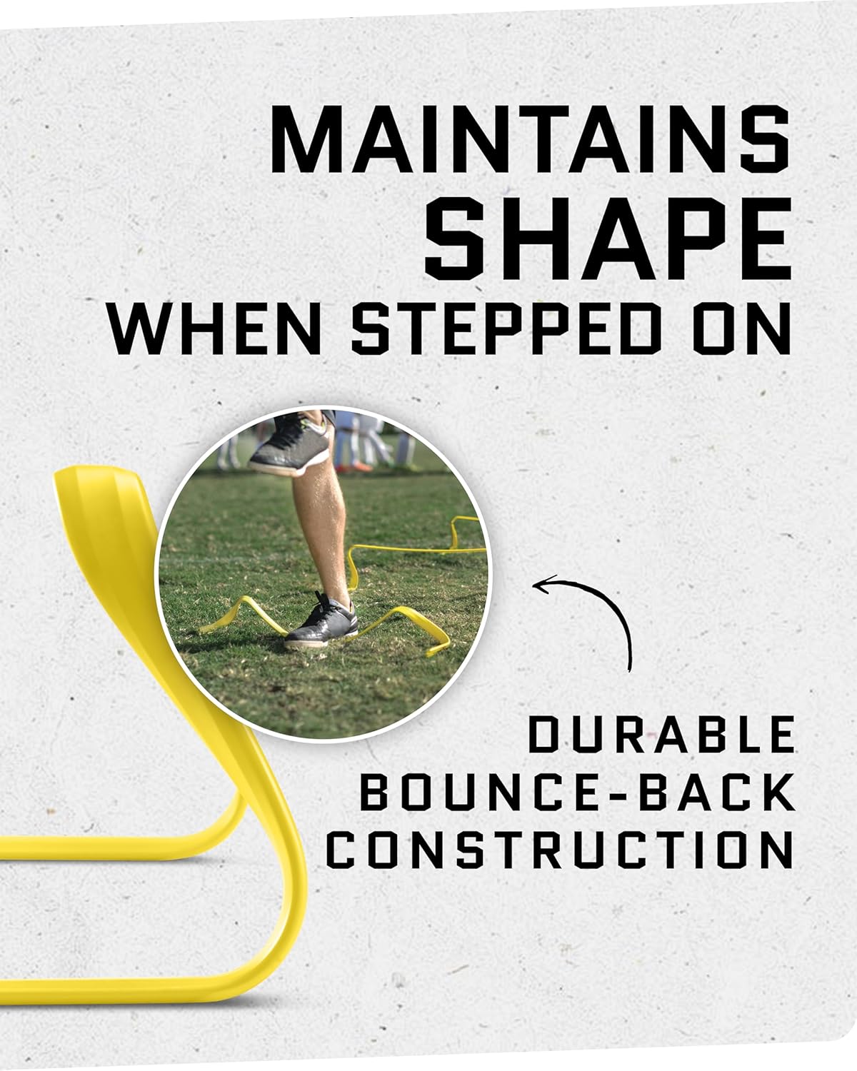 SKLZ 6-Pack Ultra Durable Agility Hurdles - 6-Inch Tall, Bright Yellow, Easy Setup & Transport