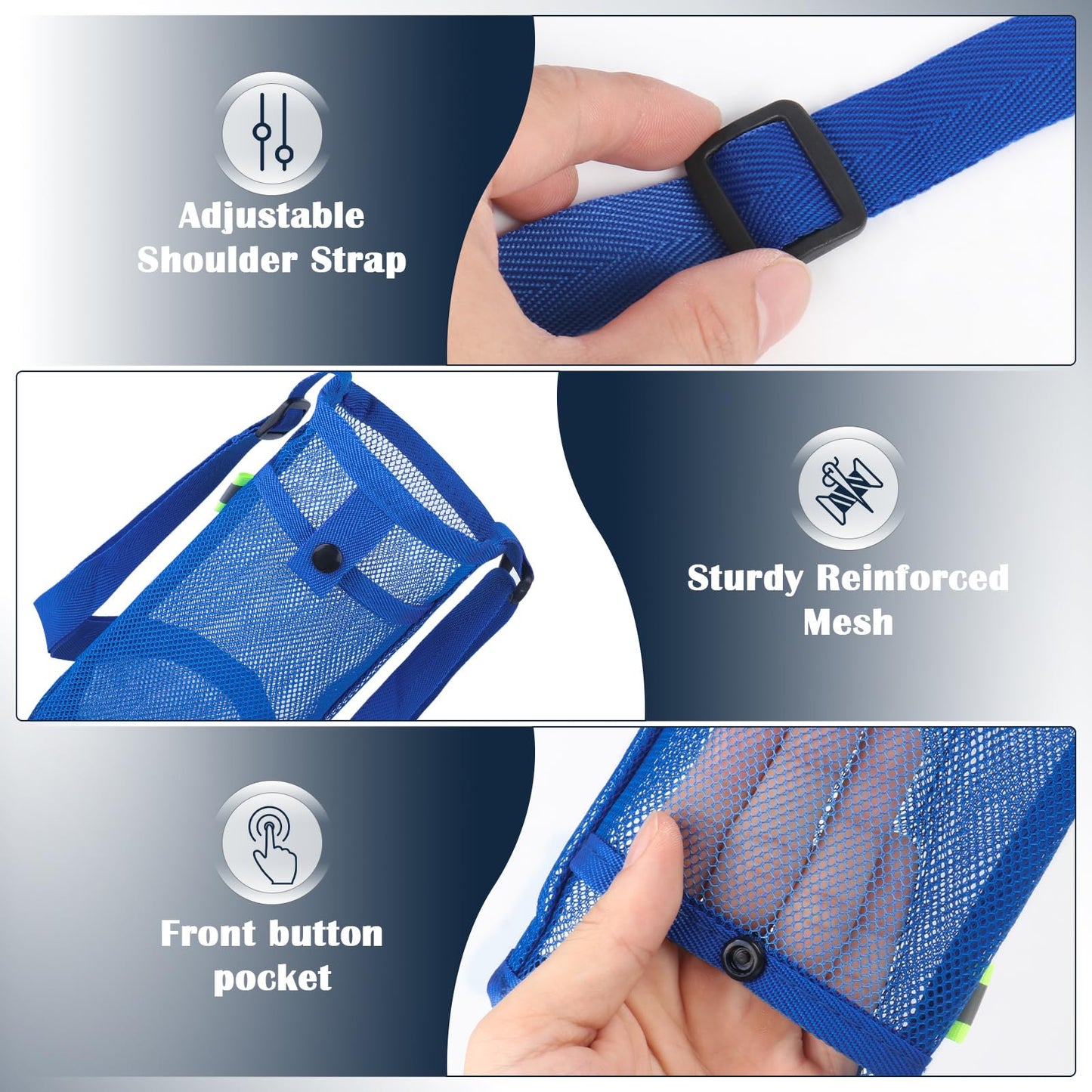 GAOHUI 2 Packs Bottle Holder With Strap, Mesh Sling With Adjustable Shoulder Strap, Portable Bag With Pocket, Water Bottle Carrier for Walking, Hiking, Travelling