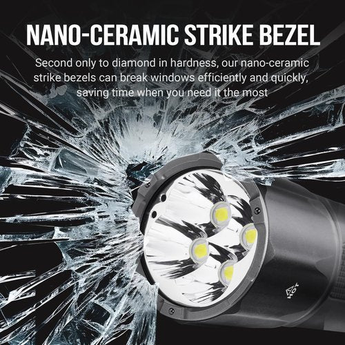 NEXTORCH TA31 Tactical Search Flashlight, 10000 Lumens Ultra-Bright Rechargeable Compact Flashlight with 5 Modes & Strobe & Ceramic Bead Broken Window, for Tactical Search Use