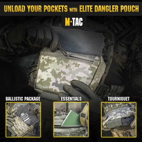 M-Tac Dump Pouch - Molle Pouch for Tactical Accessories - MM14 Admin Utility Drop Dangler Pouch Suitable for Belt Bag - Drop Pouch for EDC for Tactical Vest