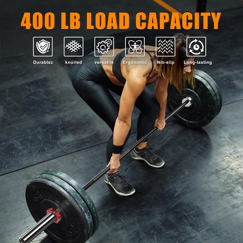 Olympic Barbell Bar 7ft Strength Training Bar Bench Press Bar Weightlifting Bar for 2 Inch Weight Plates
