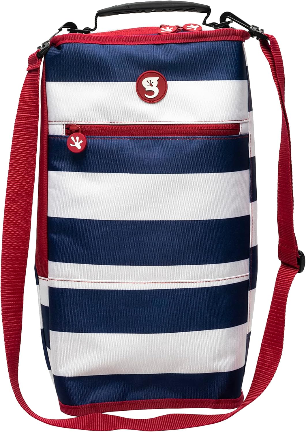 geckobrands Verticool Cooler - Insulated Portable Soft Cooler Bag with Adjustable Shoulder Strap, Holds 9 Cans or 2 Wine Bottles, Perfect for Beach, Picnics, and Outdoor Activities