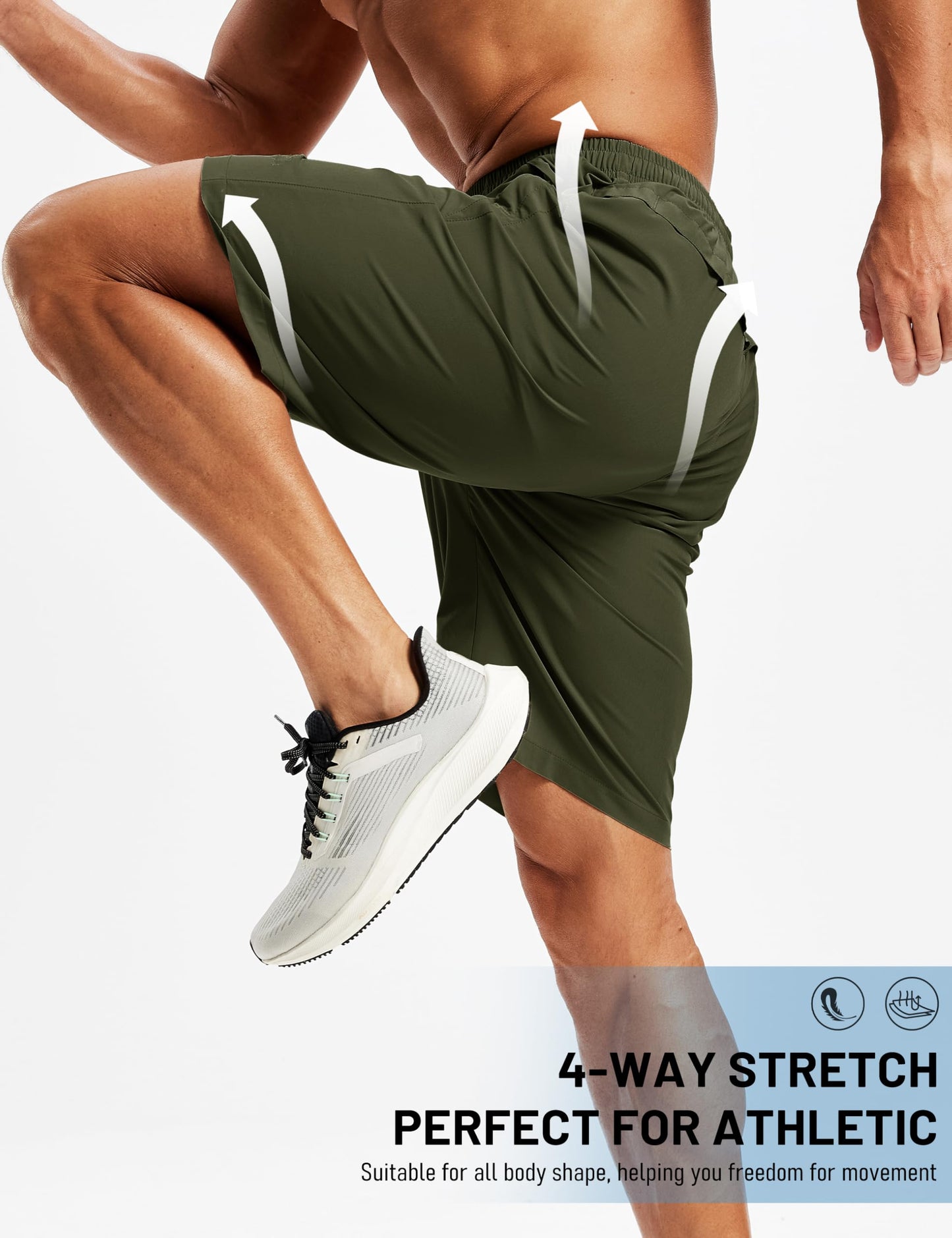 TACVASEN Mens Athletic Shorts Quick Dry Lightweight Running Gym Shorts Basketball Sports Hiking Summer Outdoor Workout Casual