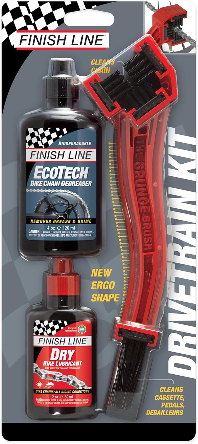 Finish Line Drivetrain Kit: Grunge Brush + 2 oz Dry Lube + 4 oz EcoTech Degreaser
