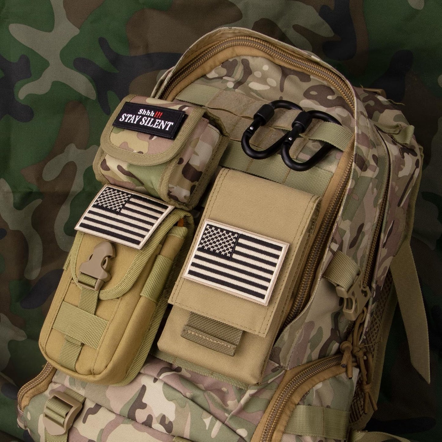 IronSeals Tactical Molle Phone Pouch Holster Waist Belt Pouch with Pull Tab for iPhone 16 Pro Max/16 Pro/16/15 Pro Max/14 Pro Max/ 13 Pro Max/ 12 Pro Max/ 11 Pro Max