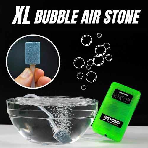 Beyond Bait Pump Rechargeable Aerator - Portable Glow in The Dark Bubbler – 4 Speed Portable Live Bait Aerator with XL Air Stone – Water-Resistant, Keeps Your Bait Alive Longer