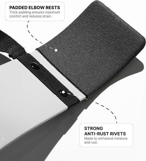 DMoose Fitness Arm Blaster for Biceps and Triceps - Heavy Duty Aluminum, Soft Neck Padding & Adjustable Straps - Bicep Curl Support for Isolation & Strength Training - Biceps Workout Equipment for Men