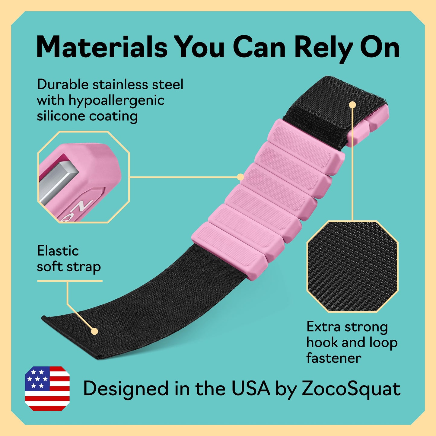 Ankle Weights for Women and Wrist Weights for Women at Home - Arm and Leg Weights, Non-Slip Desig, Set of 2 (1 lb each)