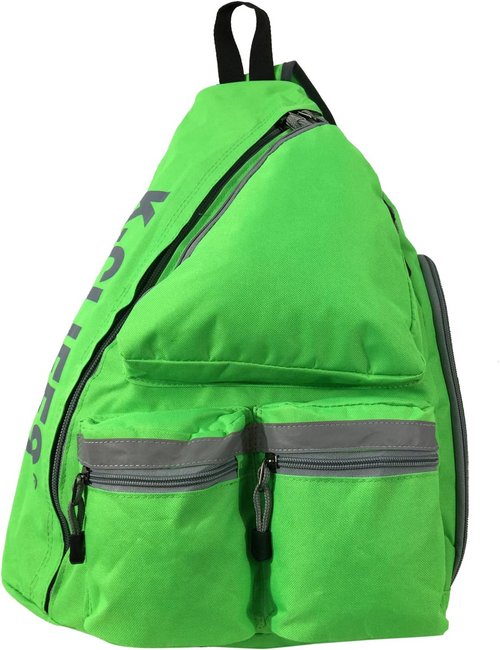Heavy Duty Water-Resistant Sling Backpack for Laptops & Books - Reflective Safety Stripes