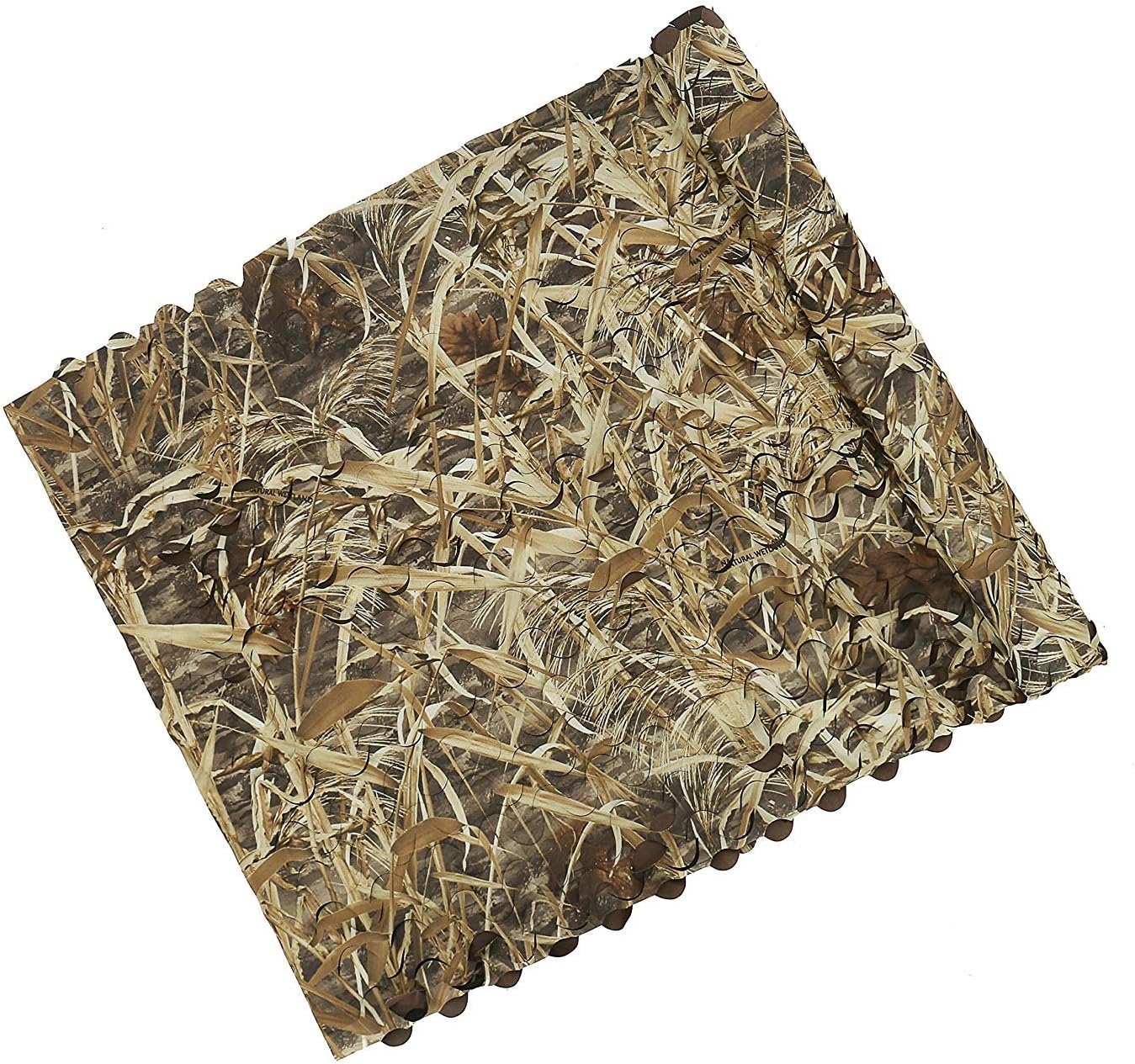 AUSCAMOTEK 300D Durable Camo Netting for Duck Hunting Blinds Brown 5ft×10ft/5ft×13ft/5ft×20ft