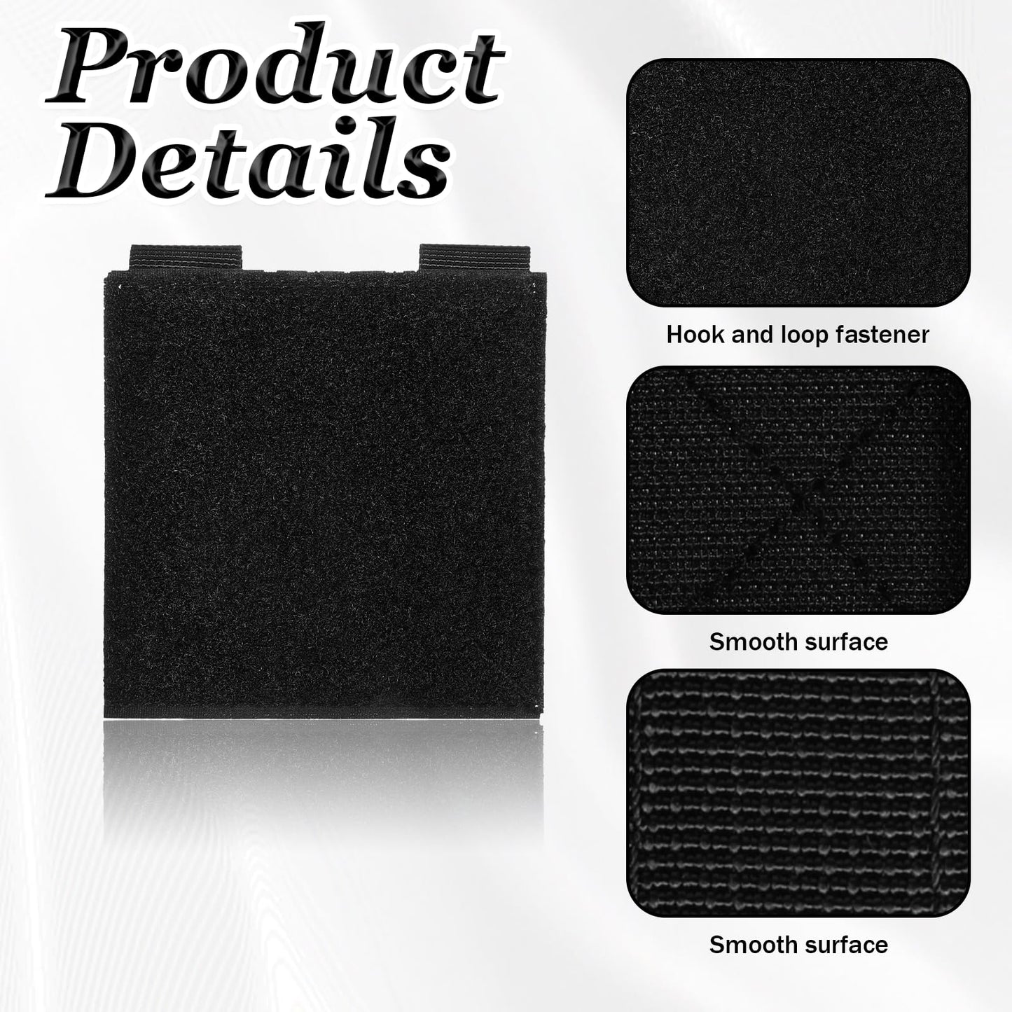 4pcs 4'' X 4'' Badges Tactical Moller Hook and Loop Moller Panel, Moller Patch Panel Hook&Loop for Patch Display Board