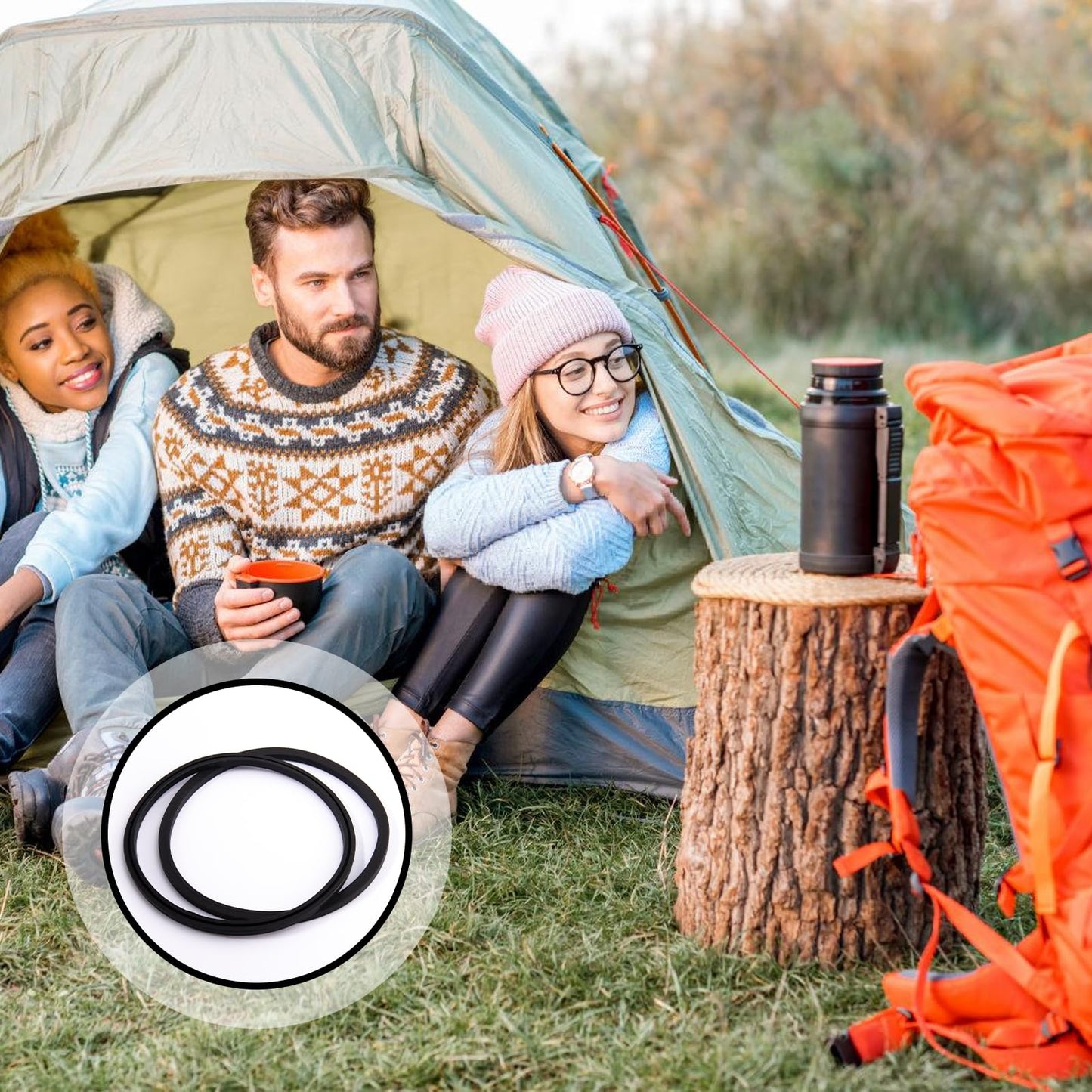 6PCS Contigo Replacement Lid Parts - Replacement Rubber Lids Seals Compatible with 16oz & 20oz Leak-Proof Travel Mug Contigo Water Bottle Lids Replacement Rubber Lid Ring for Coffee Mugs