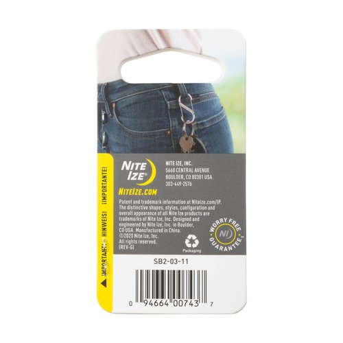 Nite Ize S-Biner Stainless Steel Dual Carabiner - Multi Purpose Dual Carabiner Clip - Great for Camping Supplies & Hiking Essentials - Secure Key Holder - Size 2, Stainless Steel (8 Pack)