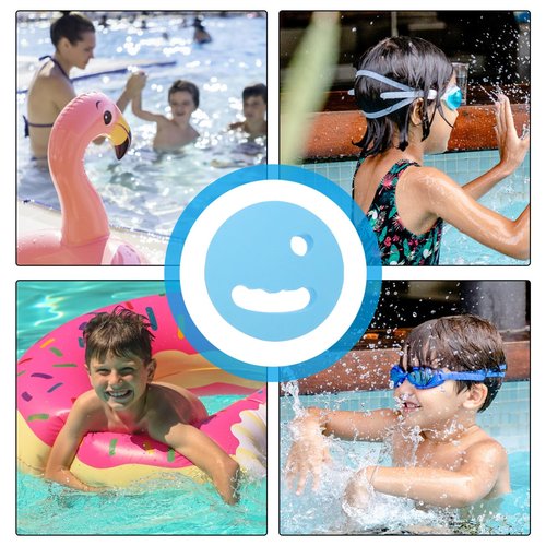 POPETPOP Water Exercise Discs : 2Pcs EVA Foam Water Weights for Pool Exercise - Round Hand Held Floating Swimming Disc for Kids, 7.07X7.07X1.10in (Blue)