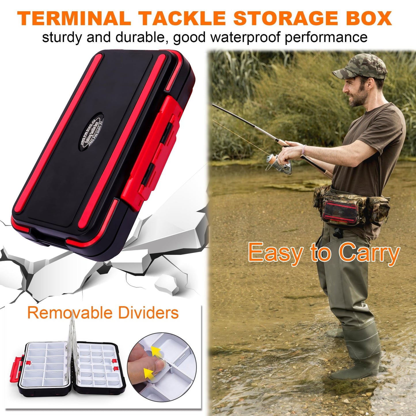 Fishing Lures Kit for Freshwater Tackle Box Kit for Bass Trout, Fathers Day Dad Gifts for Men Dad Husband Boys Beginner, Bait & Other Accessories Fishing Gear Gifts Ideas 105pcs Black