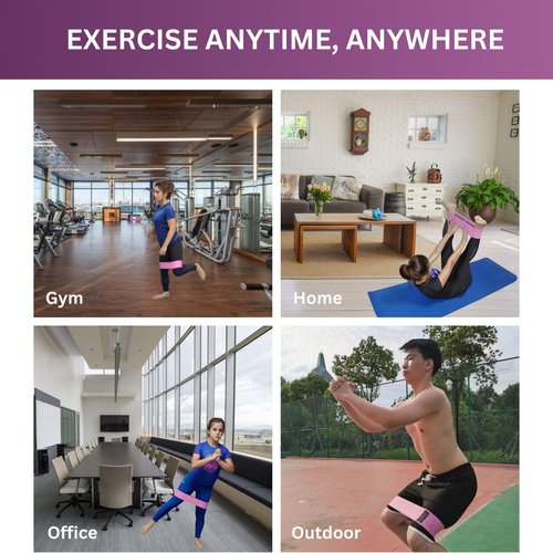 Tesistance Exercise Bands, Fabric Resistance Bands for Working Out Women and Men, 3 Levels Workout Bands, Non-Slip Booty Bands Set for Legs Butt Glute Squat