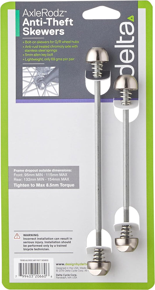 Delta Axlerodz Bolt On Bicycle Skewers (1 Pair),extra large