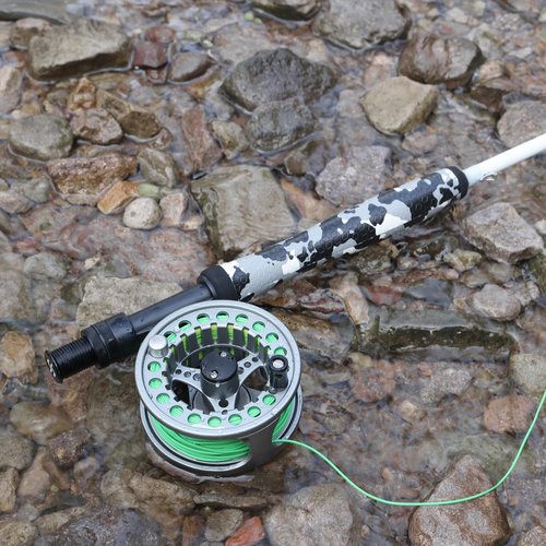Sougayilang Fly Fishing Rod, Lightweight Ultra-Portable 4 Pieces 5/6wt Graphite 9' Fly Rod for Complete Starter with SuperPolymer Handle-Black