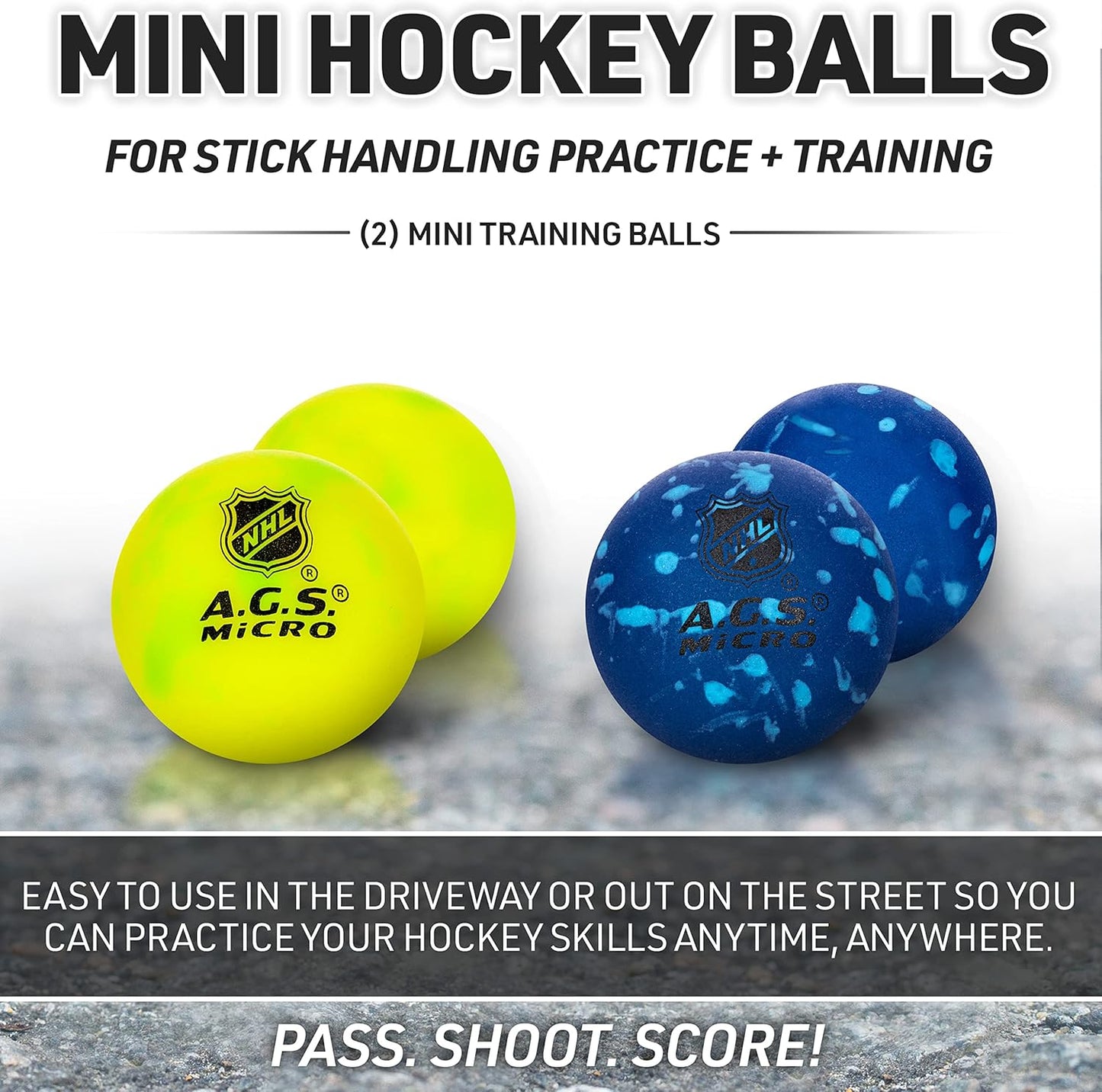 Official Size Franklin Sports NHL Street Hockey Balls | No Bounce | Assorted Colors