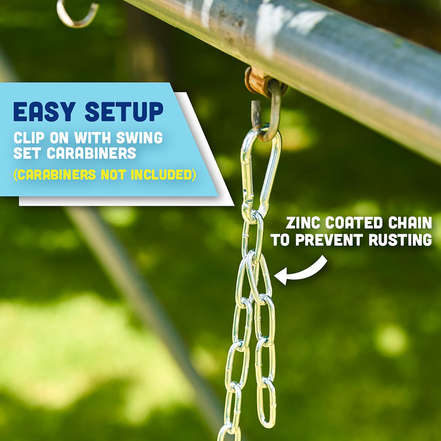 Squirrel Products High Back Full Bucket Toddler Swing Seat, Blue